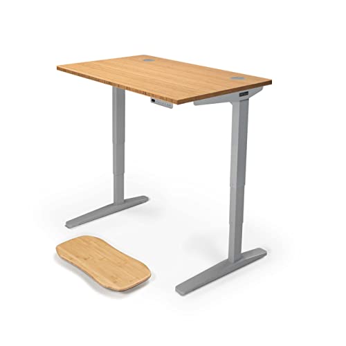 Bamboo Standing Desk 48 x 30 inch Adjustable Gray Q70746