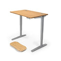 Bamboo Standing Desk 48 x 30 inch Adjustable Gray Q70746