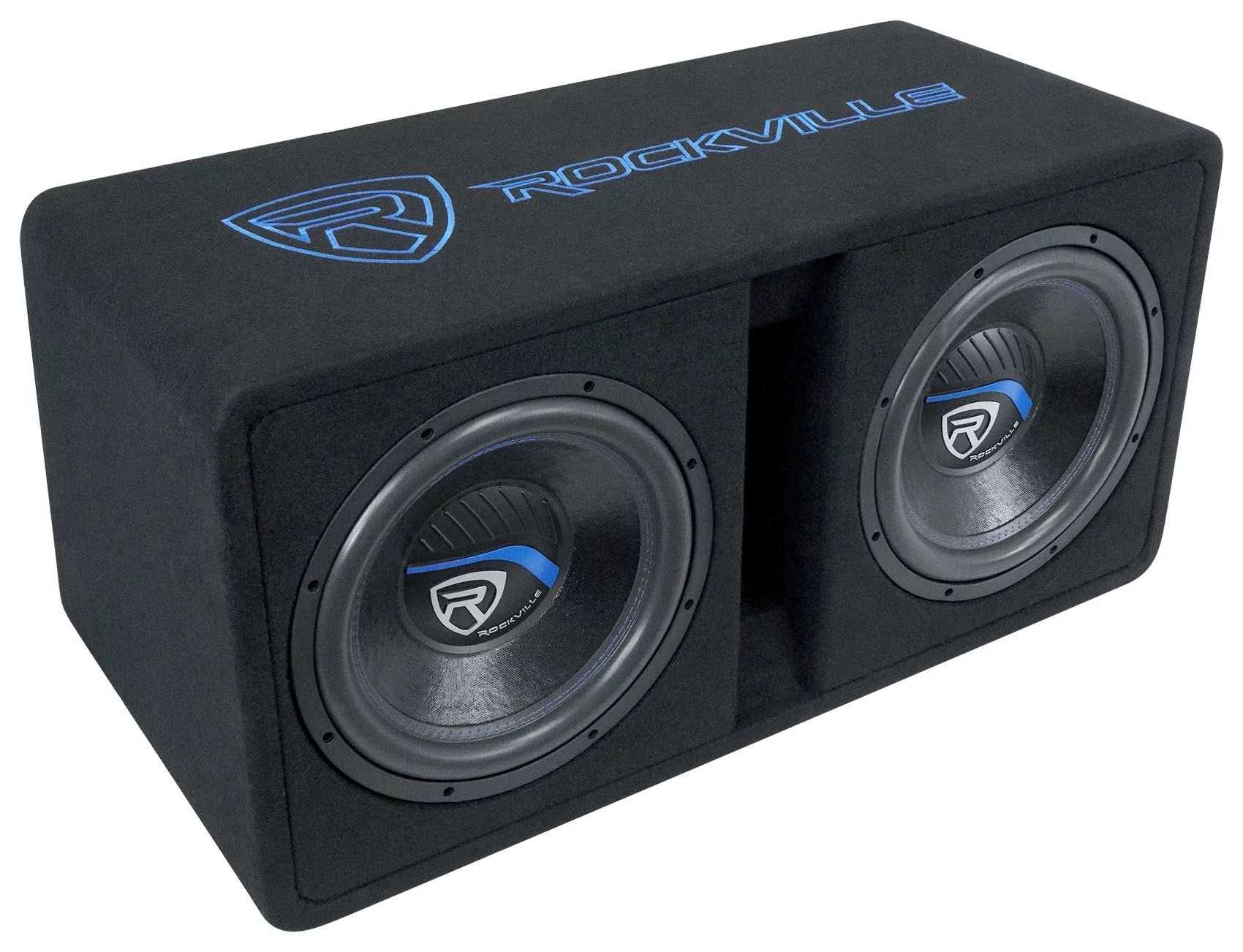 Dual 12" 2800w Car Subwoofers with Vented Sub Box and Amp K963