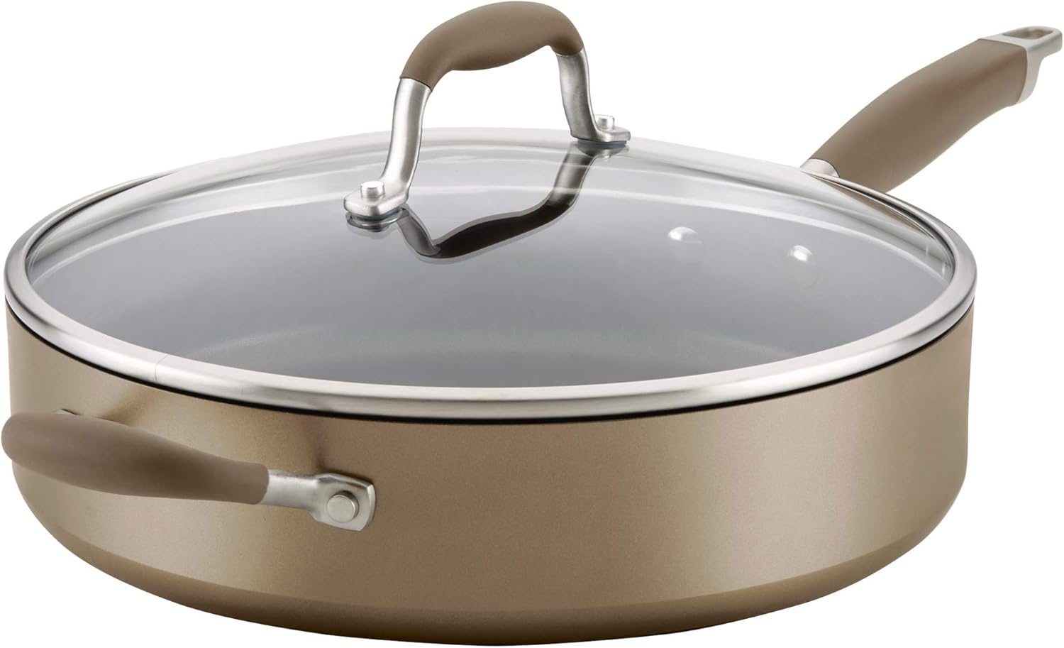 Hard-Anodized Nonstick Sauté Pan, 5-Quart, Bronze G26663