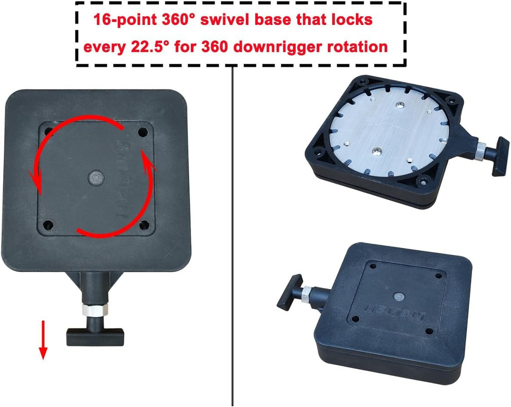 Aluminum Downrigger Bracket with Swivel Base Q279