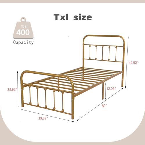 Black Full Size Metal Platform Bed Frame with Headboard Under Bed Storage Q8329