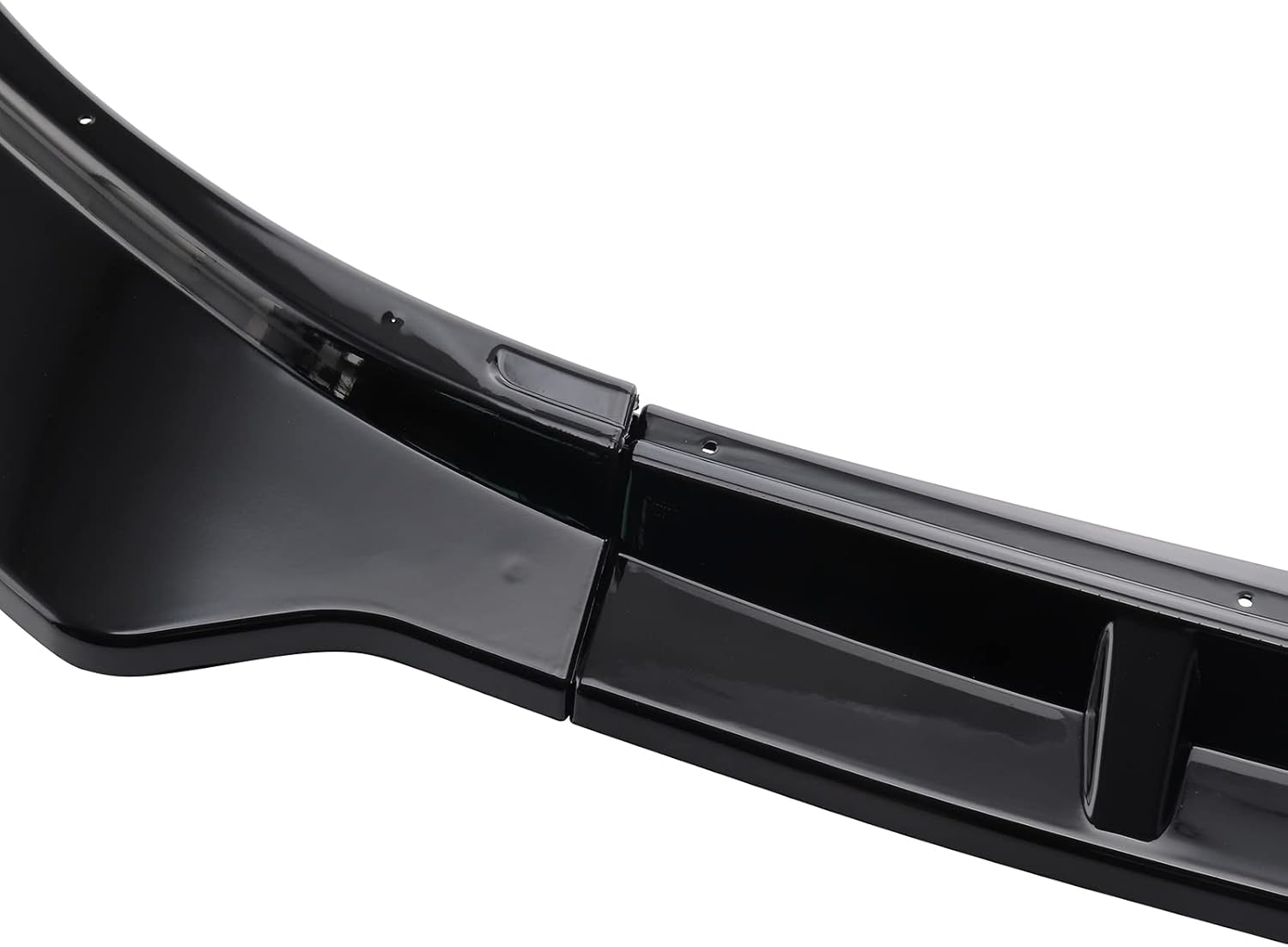 3Pcs Front Bumper Lip ABS Glossy Black Front Splitter Spoiler Pack of 2 E23799