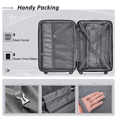 2 Piece Expandable ABS Hard Shell Luggage Set with TSA Lock, 20in+28in, Green S575917