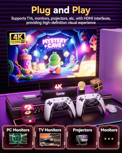 4K HDMI Retro Gaming Console with 20,000+ Built-in Classic Video Games T95170
