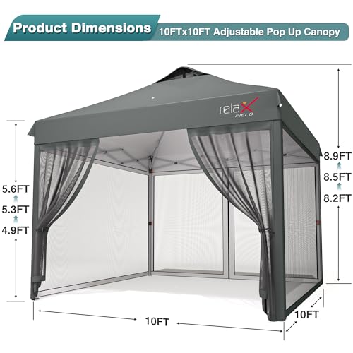 10x10 Pop Up Canopy Tent with Mosquito Netting C1443