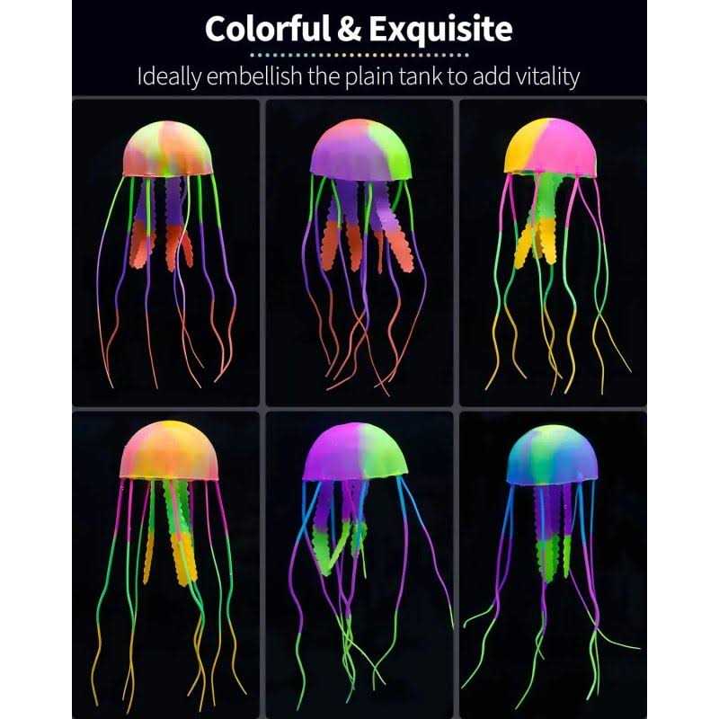 6 Pcs Glowing Jellyfish Ornament Decoration E348