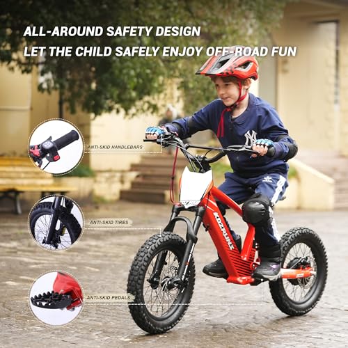 Lightweight Electric Dirt Bike, 750/850W Motor, 3-Speed Mode K29781