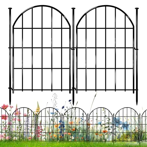 26 Pack 22in X 28ft Arched No Dig Rustproof Metal Garden Fence F176