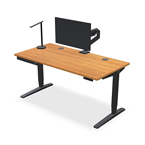 Bamboo Standing Desk 48 x 30 inch Adjustable Gray Q70746