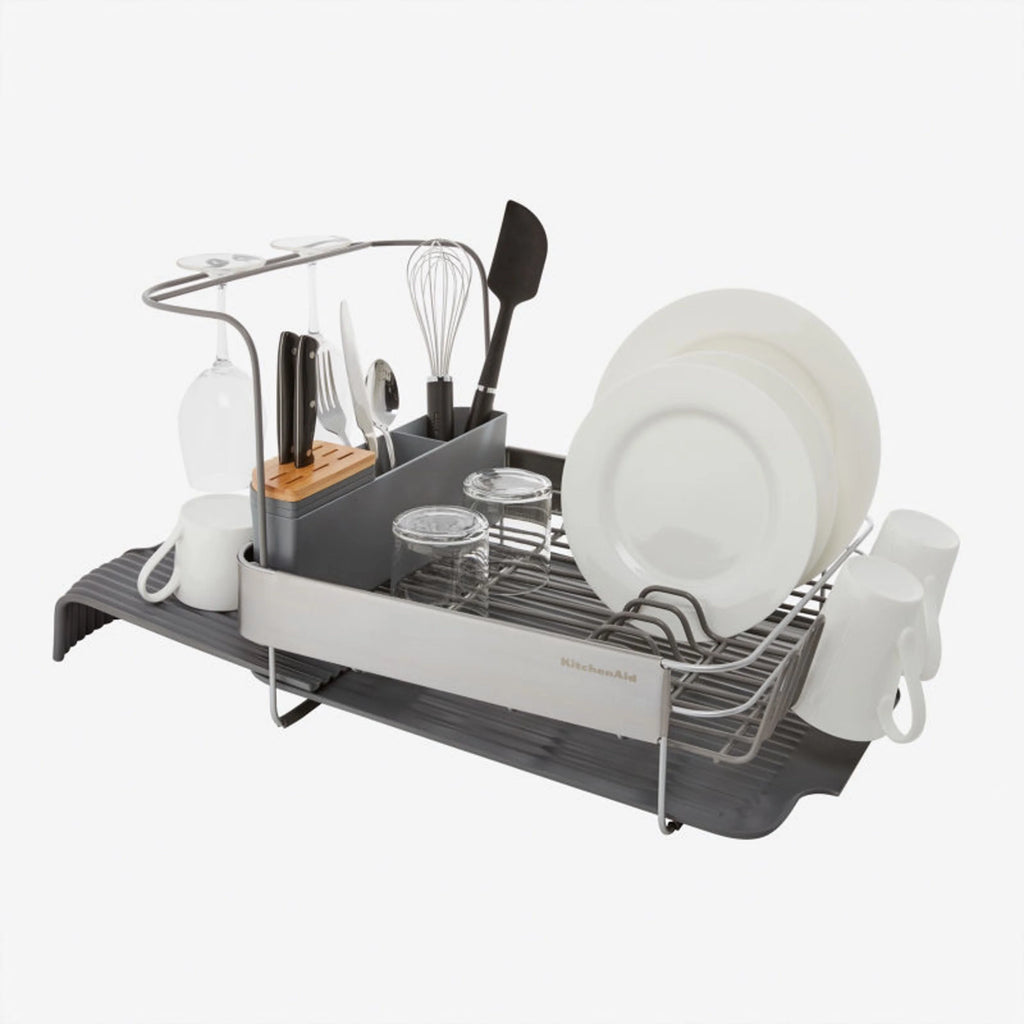 Charcoal Expandable Dish-Drying Rack W9253