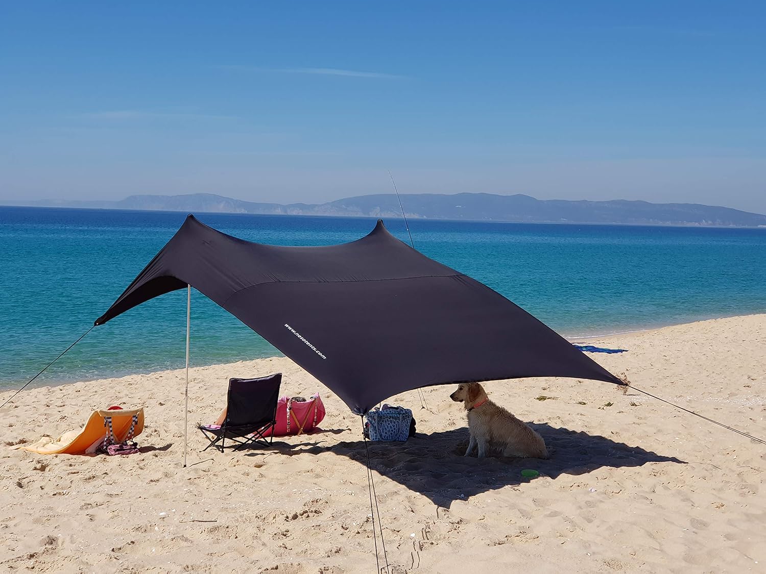 Beach Tent with Sand Anchor, Portable Canopy Sunshade - 7' x 7' W7340