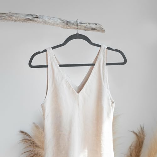 Velvet Hangers 20 Pack Non Slip Ivory Felt Hangers with 360° Rotatable Hook Z243