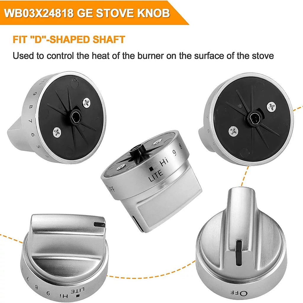 5 Pack Gas Stove Knobs V371235