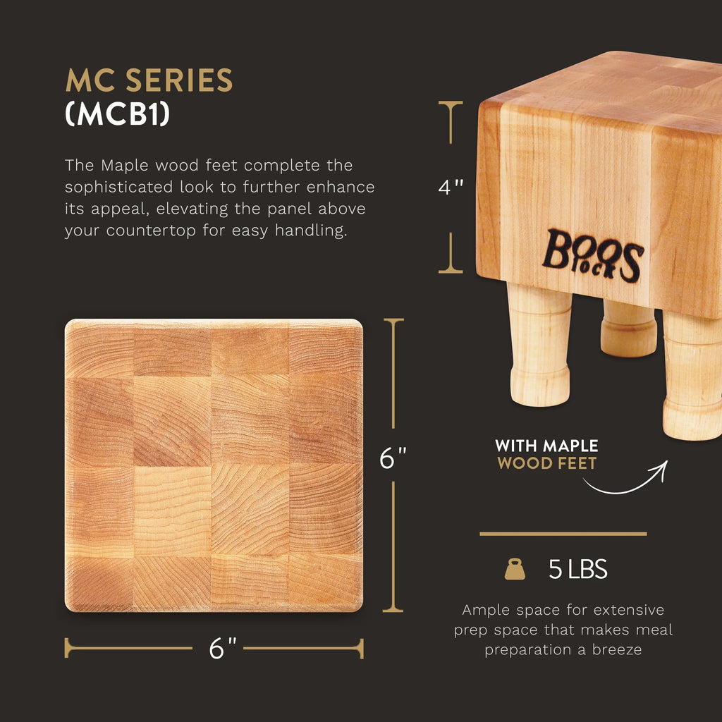 Medium Maple Wood Cutting Board, 6” x 6” P67072