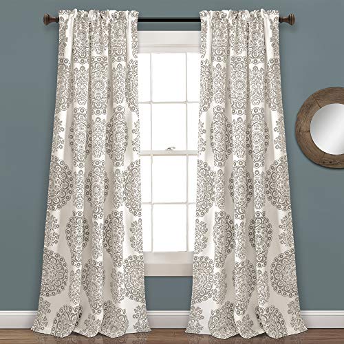 Gray Light Filtering Window Curtain Panel Pair, 84" x 52" R7489