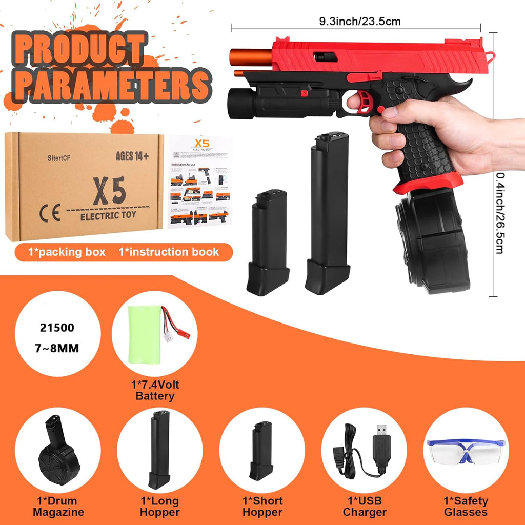Full Auto Splat-Blaster includes Drum and Goggles, red D188406
