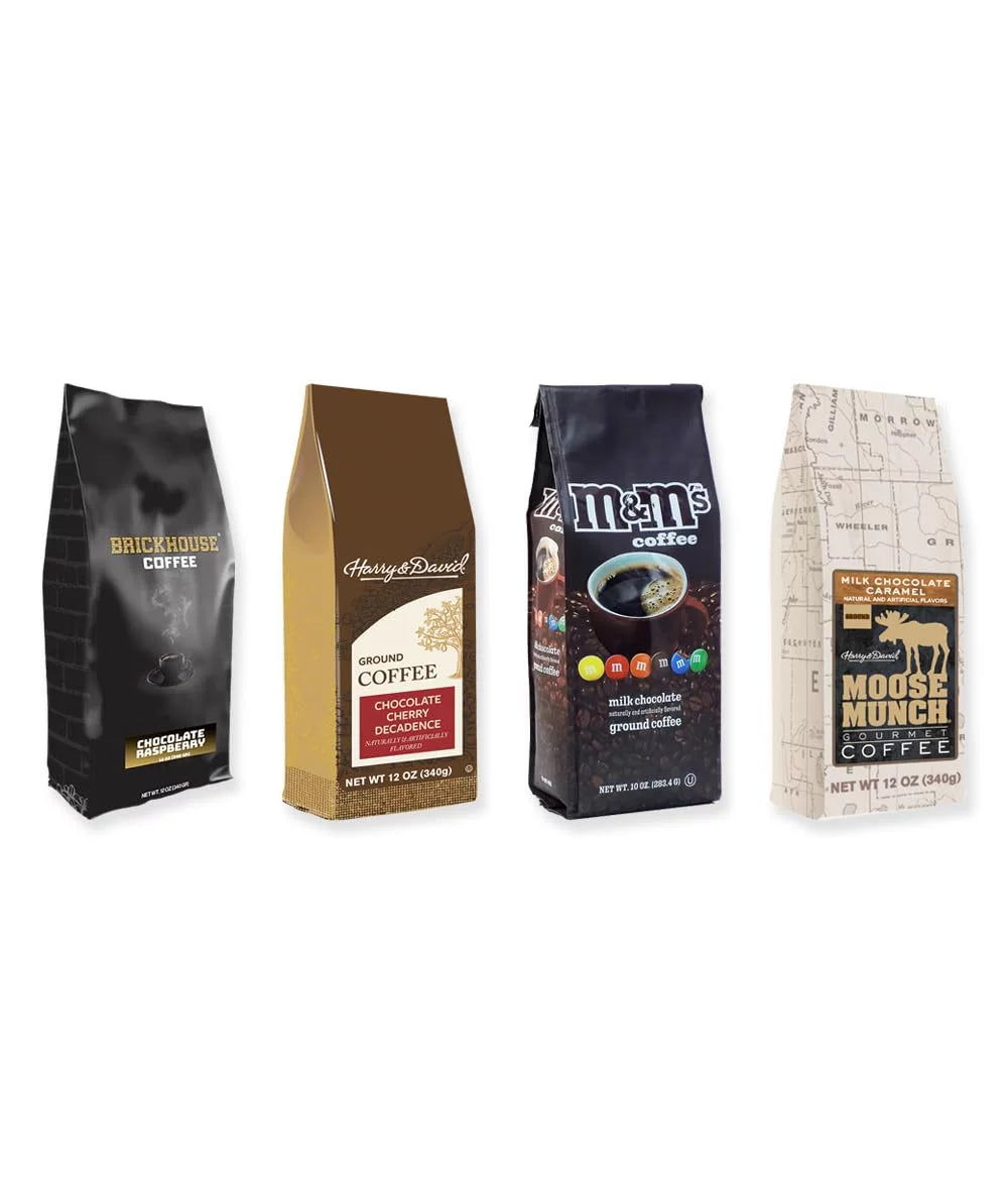 Chocolate Lovers Coffee Bundle, Flavored Ground Coffee, 4 bags Z125