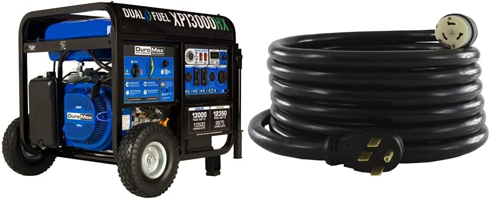 Dual Fuel Portable Generator 5500 Watt Electric Start with CO Alert L570298