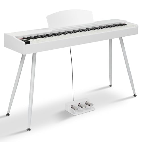 Black 88-Key Weighted Action Electric Piano with 3-Pedal Unit P123