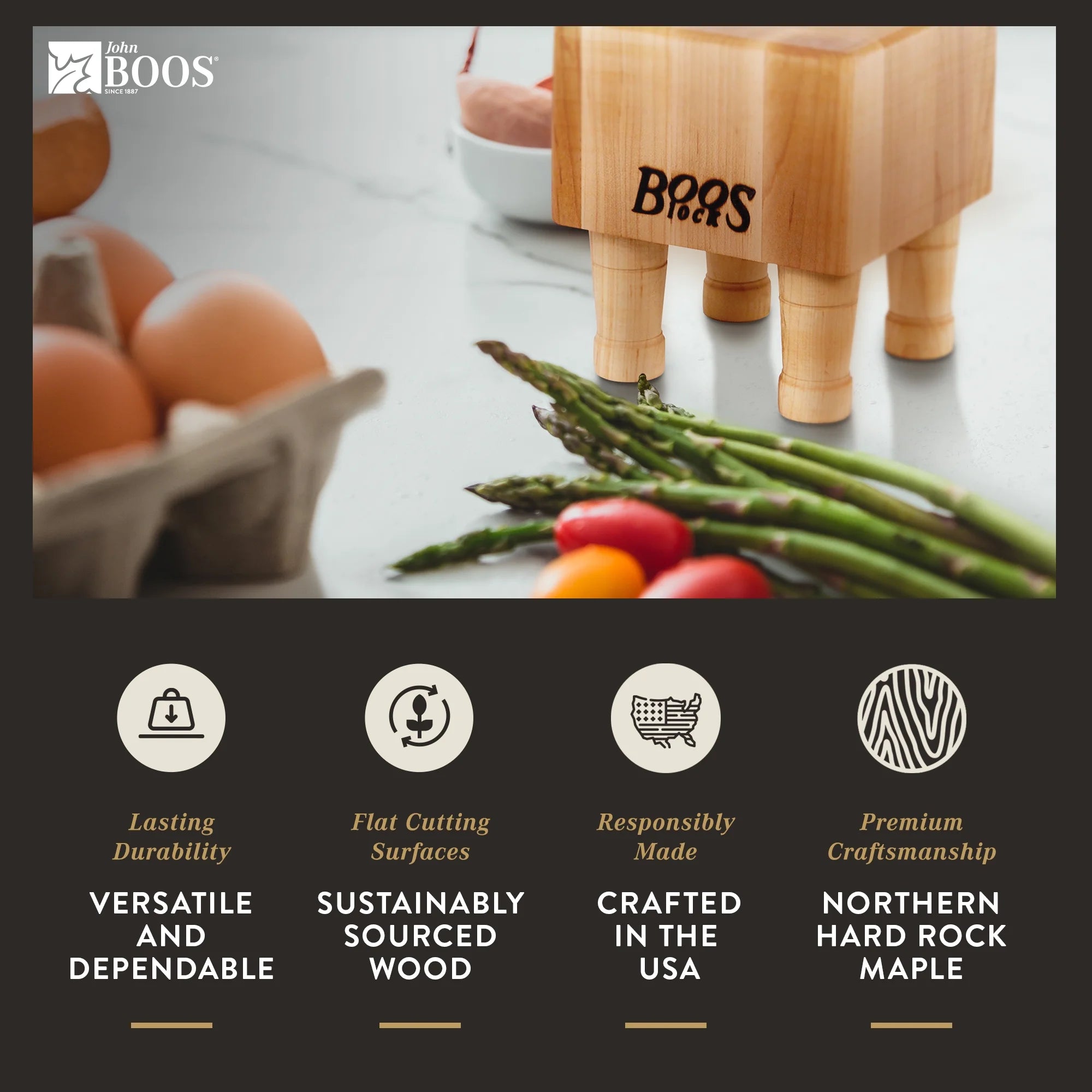 Medium Maple Wood Cutting Board, 6” x 6” P67072