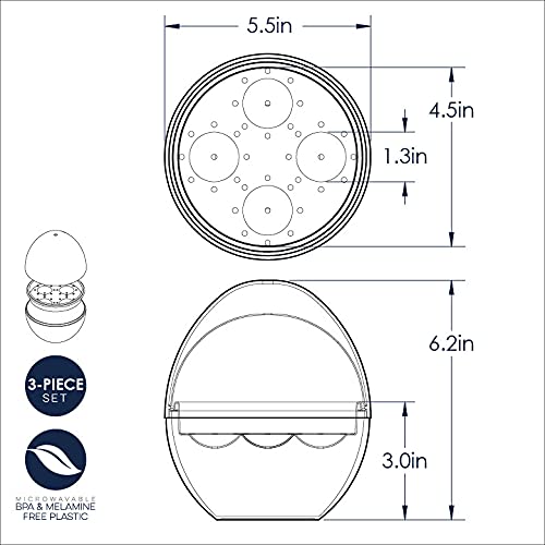 Egg Bites Pan Microwave Cookware, 4 Cavities G53732