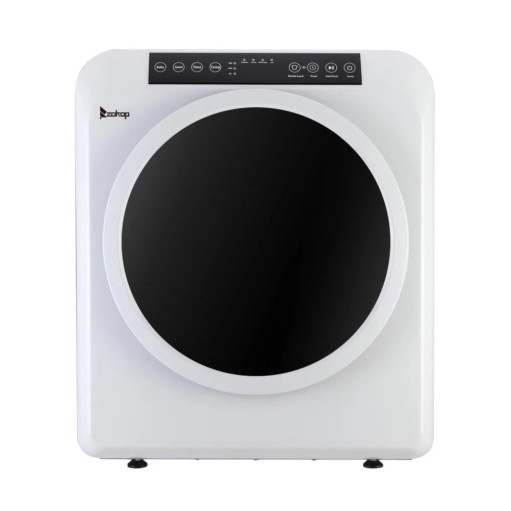 Compact Electric Clothes Dryer 13lbs Capacity Stainless Steel White N338