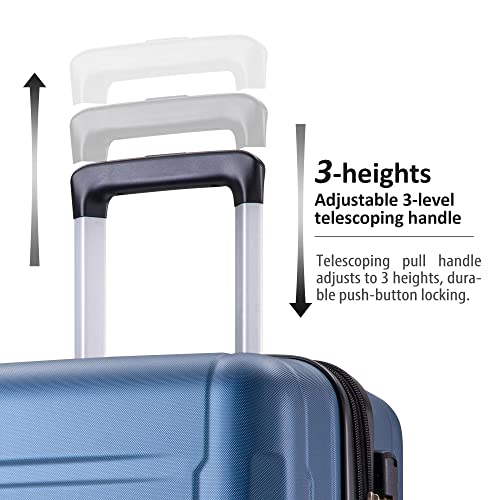 2 Piece Expandable ABS Hard Shell Luggage Set with TSA Lock, 20in+28in, Green S575917