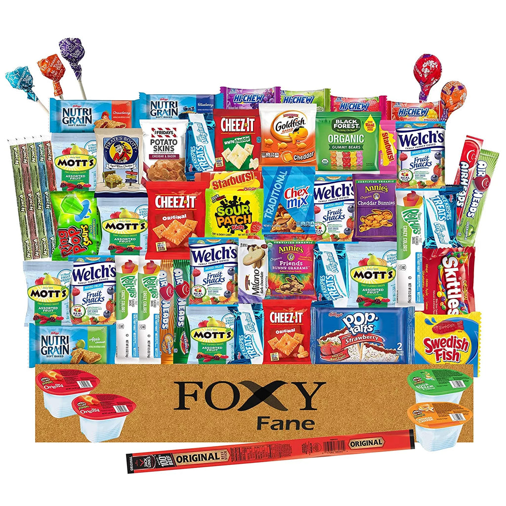 60 count Assorted Snack Box with Chips, Cookies, Candy, Crackers L134