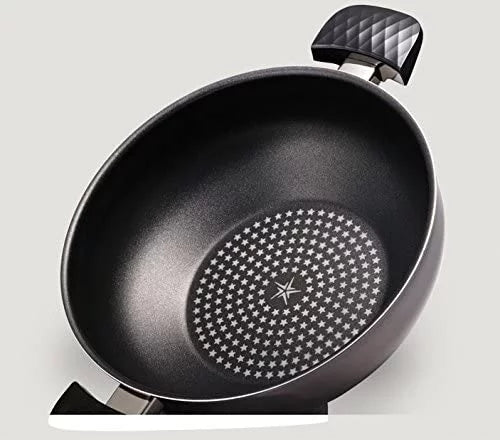 5 Layer Diamond Nonstick 13inch Wok With Lid Z3009