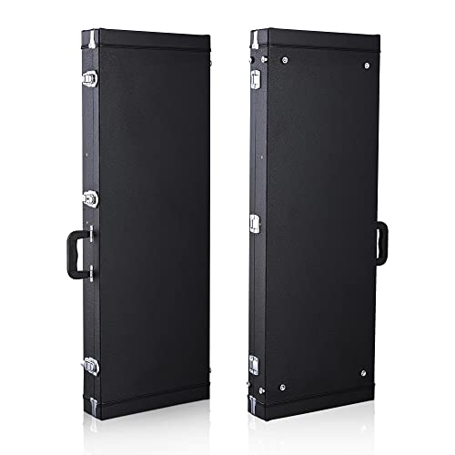 Black Wooden Electric Guitar Hard Case with Lock Latch Key L839