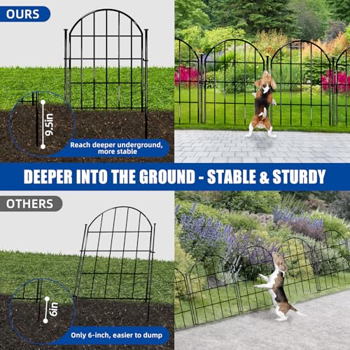 26 Pack 22in X 28ft Arched No Dig Rustproof Metal Garden Fence F176
