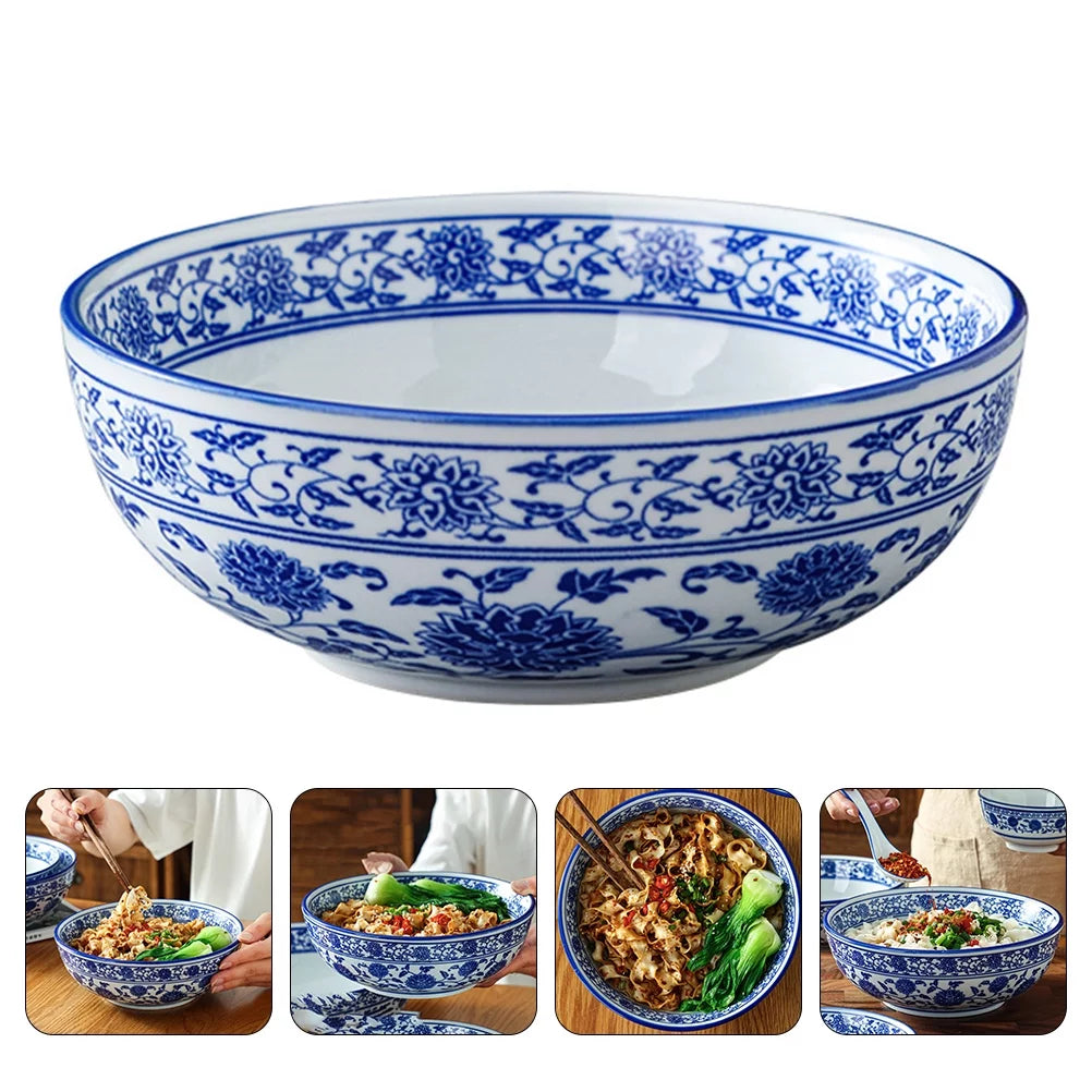 Blue and White Porcelain Ceramic Bowl D810