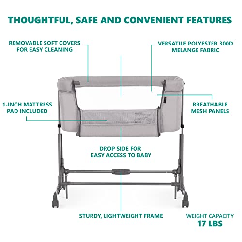 Dark Blue Portable Baby Bassinet with Breathable Mesh Panels S57912