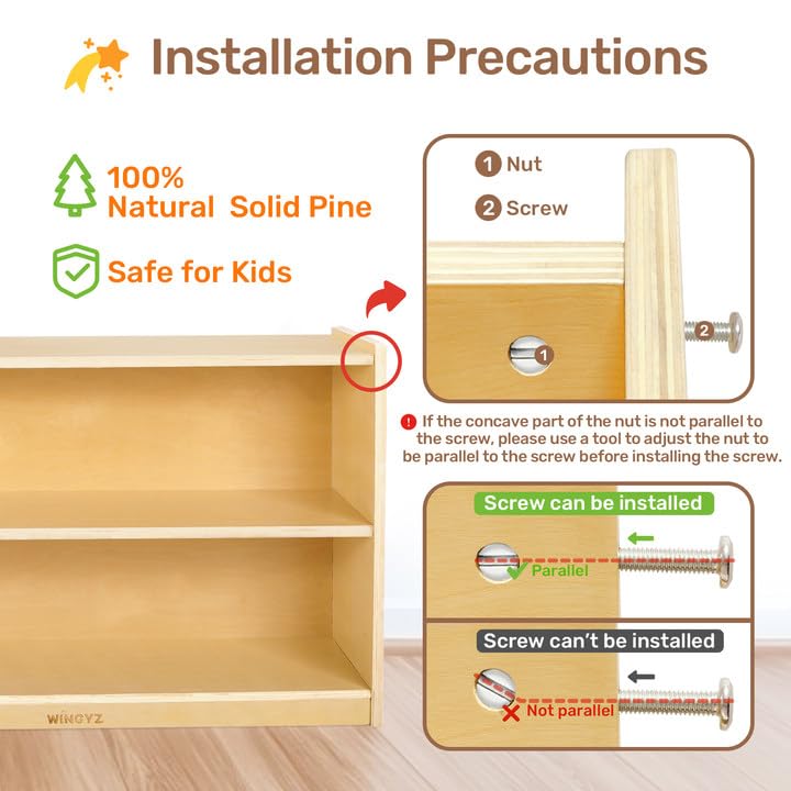 2-Tier Wooden Kids Bookshelf M259116