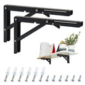 8 Inch Heavy Duty Metal Folding Shelf Brackets Pack of 2 V295606