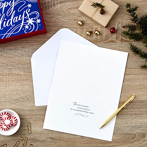 40 Blue Holiday Cards with Envelopes R4512