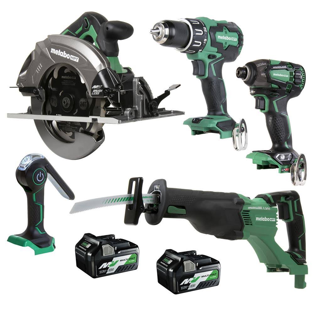 5-Piece Cordless Lithium-Ion Tool Combo Kit with 2 Batteries H40088