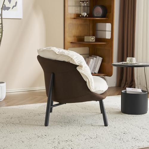 Black & Gray Velvet Barrel Chair with Metal Legs J433369