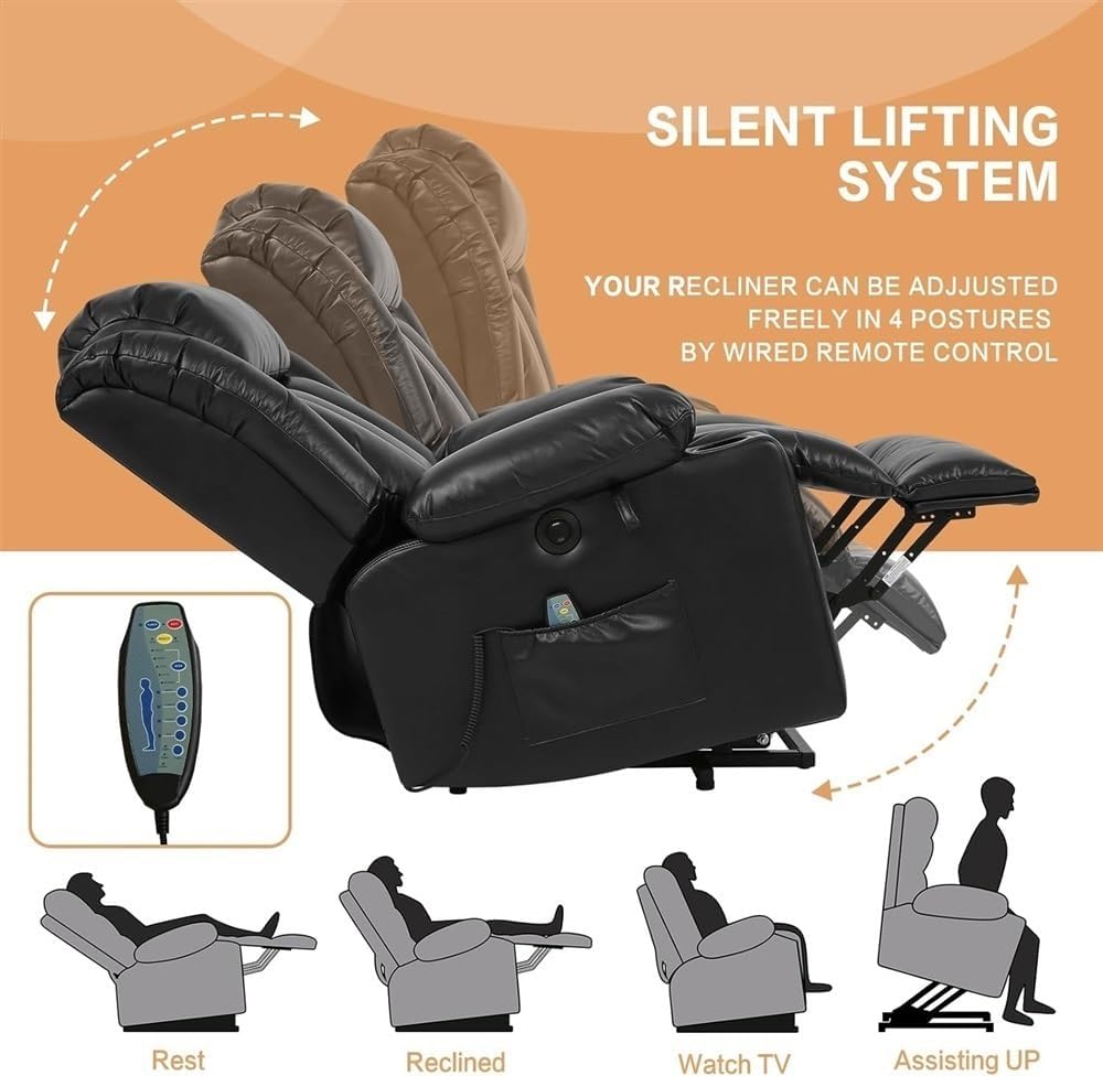 Power Lift Recliner Chair with Massage Heat V160647
