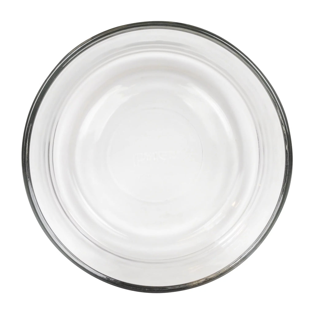 Round Glass 4-Cup Storage Bowl with Sea Glass Green Plastic Lid (2-Pack) O147268