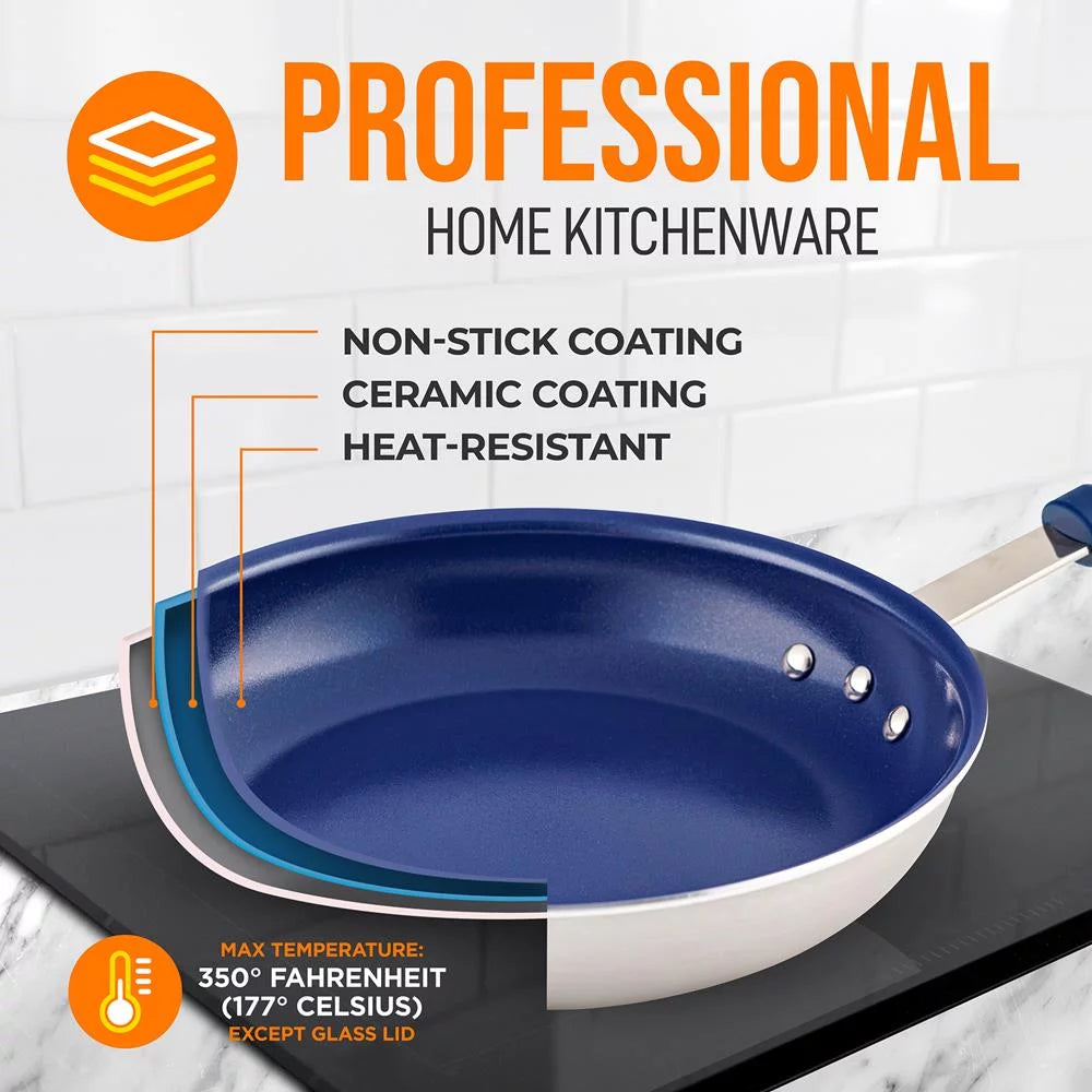 8" Nonstick Ceramic Frying Pan with Lid Z694