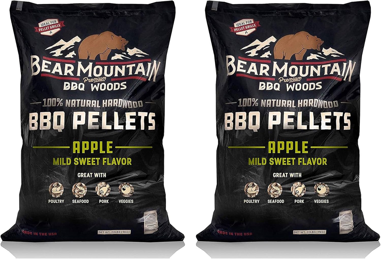 40 Pound Apple Wood Smoker Wood Chip Pellets H51715