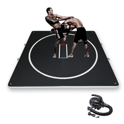 Thicken PVC Inflatable Wrestling Mat with Air Pump (5FT/10FT) J97343