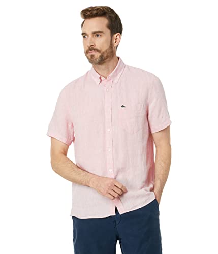 Mens Short Sleeve Linen Shirt R1844