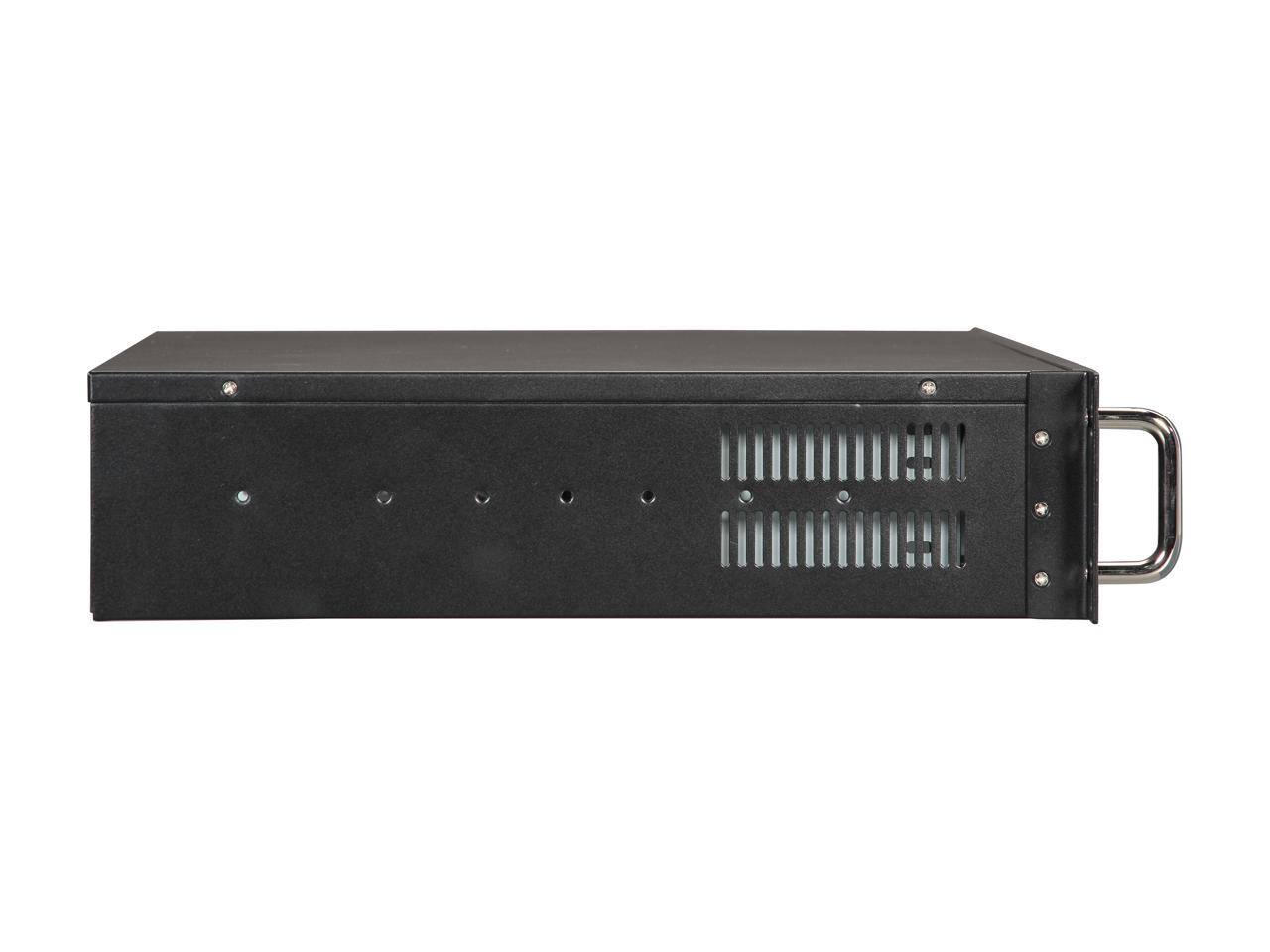 Black Aluminum Steel 2U Rackmount Server Case Y319578