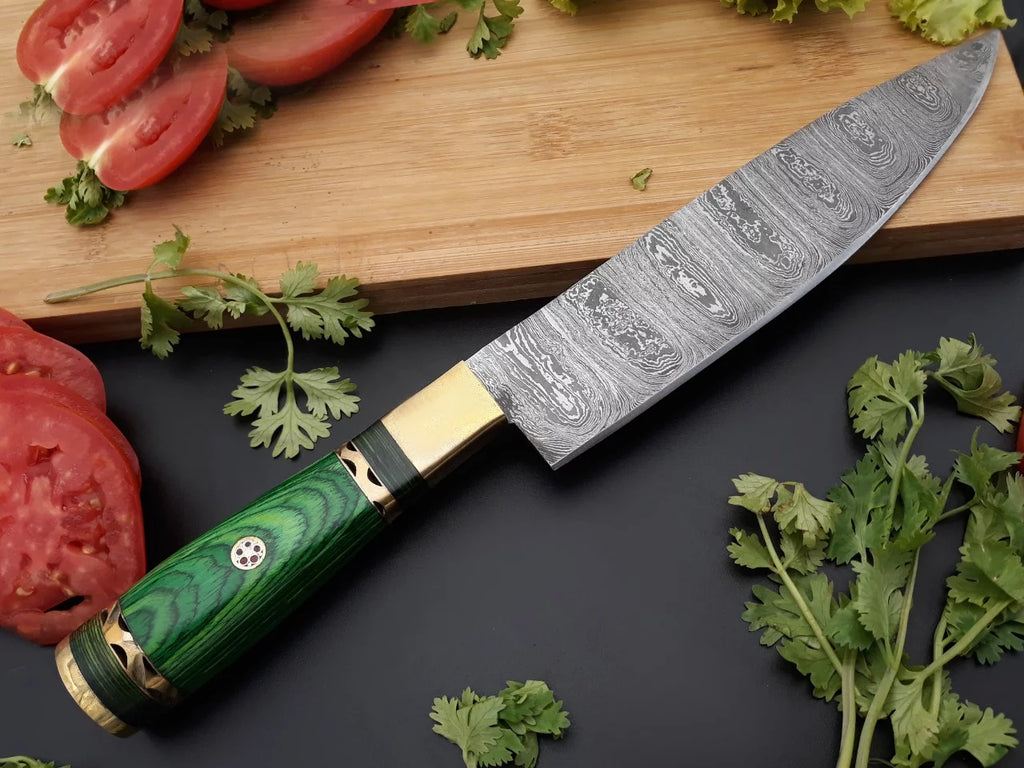 Handmade Damascus Chef Knife Fixed Blade L799