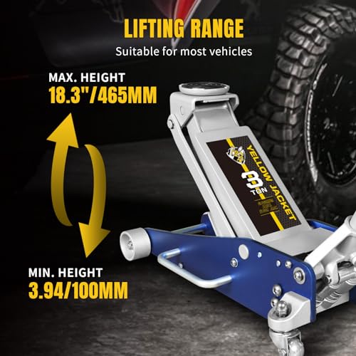 2.5 Ton Hydraulic Low Profile Floor Jack with Carrying Case D80225