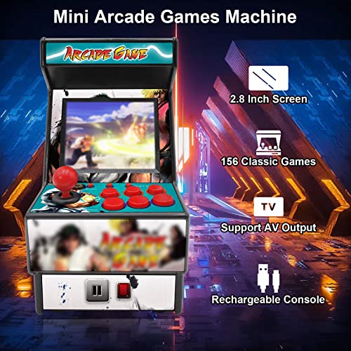 2.8 Inch Screen Handheld Gaming Device with 156 Retro Games (Black) Y107