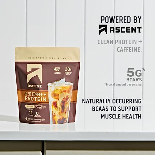 Iced Coffee Protein Powder, 20 g Protein & 100 mg Caffeine, 15 Servings N321676